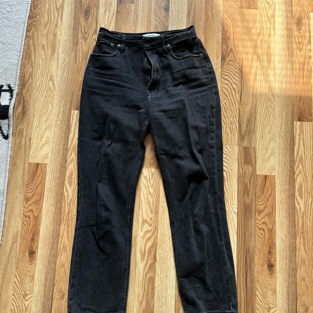Abercrombie & Fitch 90s Ankle Straight Ultra High Rise Jeans (Curve Love)